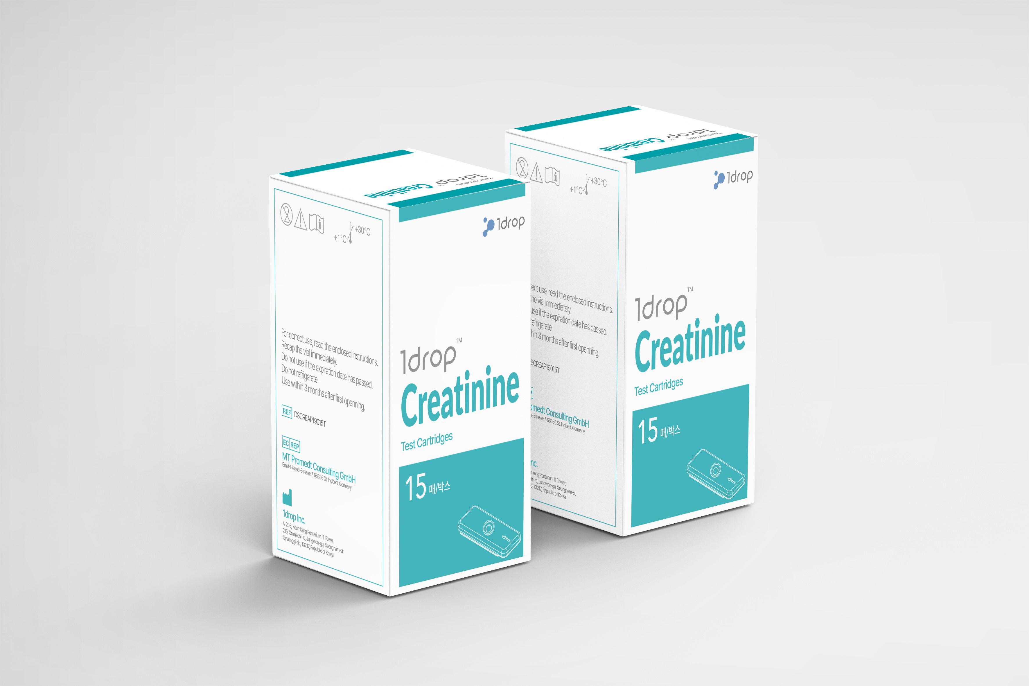 원드롭 1drop Creatinine 크레아티닌 검사키트 단상자 패키지 디자인